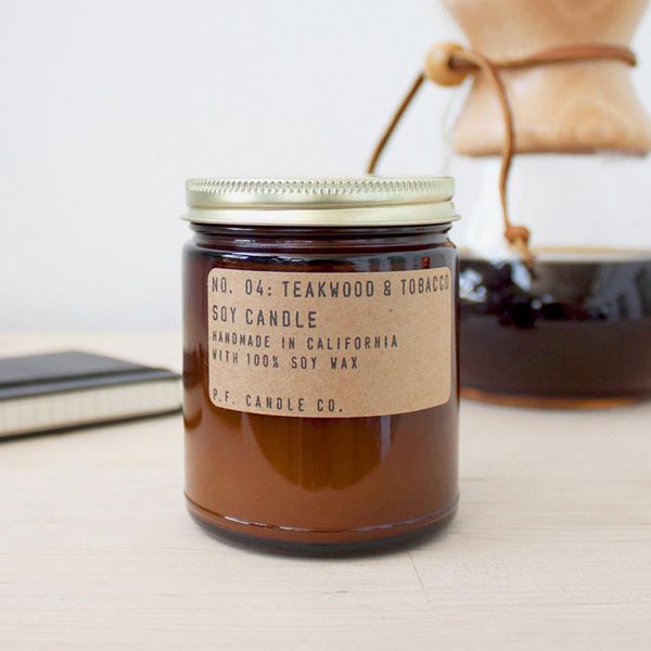 P.F. Candle Co. No. 04: Teakwood & Tobacco Soy Candle
