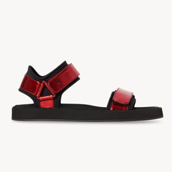 The Row Hook and Loop Sandal in Leather