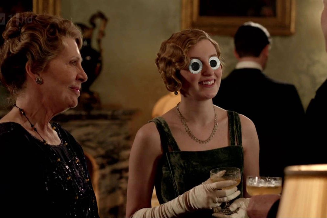 See Downton Abbey’s Edith With Googly Eyes