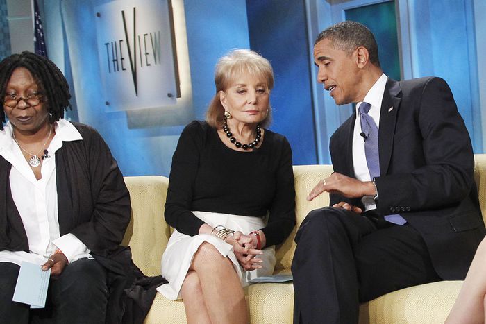 On the set of The View in 2010.
