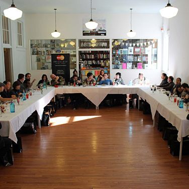 The new space in P.S. 1, adjacent to the bookstore.