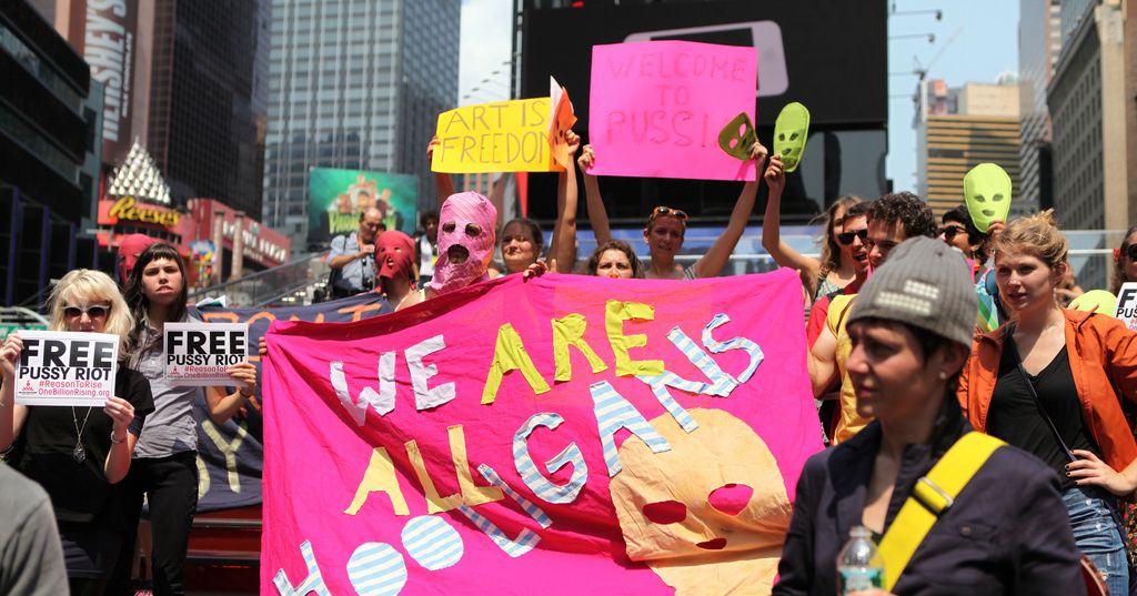 Scenes From Times Squares Pussy Riot Protest Slideshow Vulture