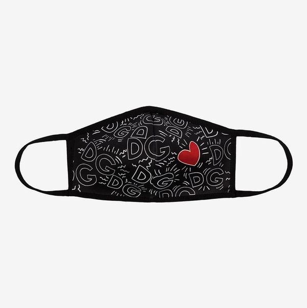 Dolce & Gabbana Heart Monogram-print Face Mask