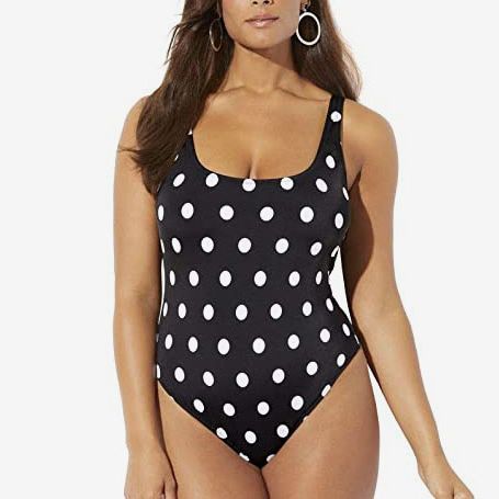 Ashley Graham x Swimsuits for All Hotshot Polka Dot One Piece