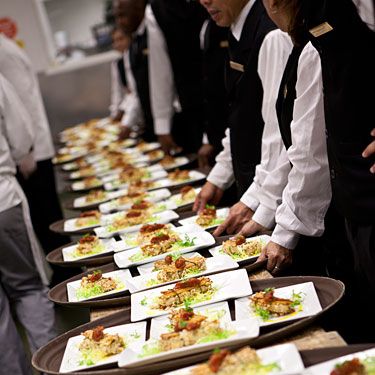 First Course of the Breakers dinner: David Burke’s Pretzel Crab Cake, prepped to serve.
