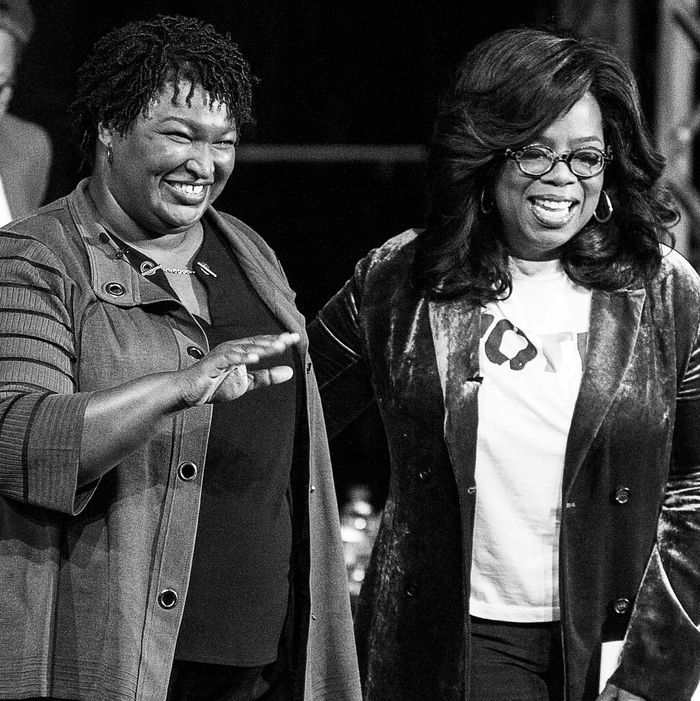 Stacey Abrams and Oprah.
