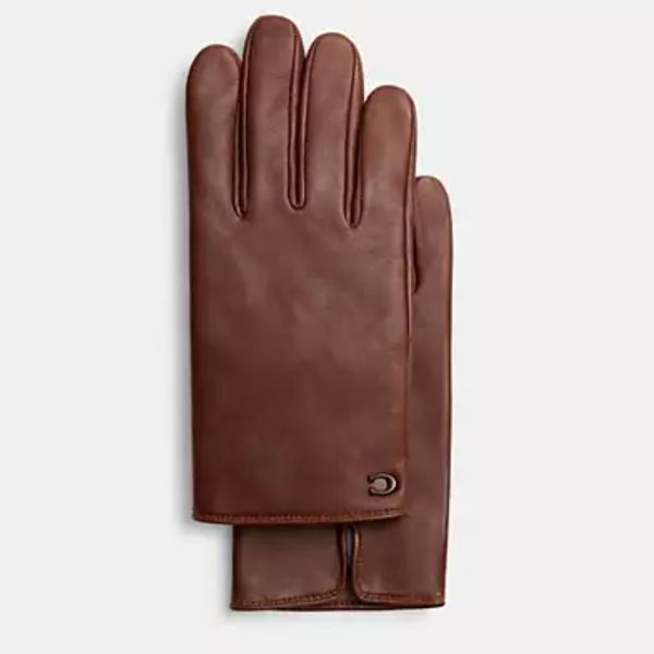 Coach Sculpted Signature Leather Tech Gloves