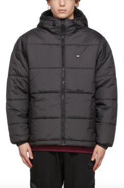 Adidas Originals Black Padded Hooded Puffy Jacket