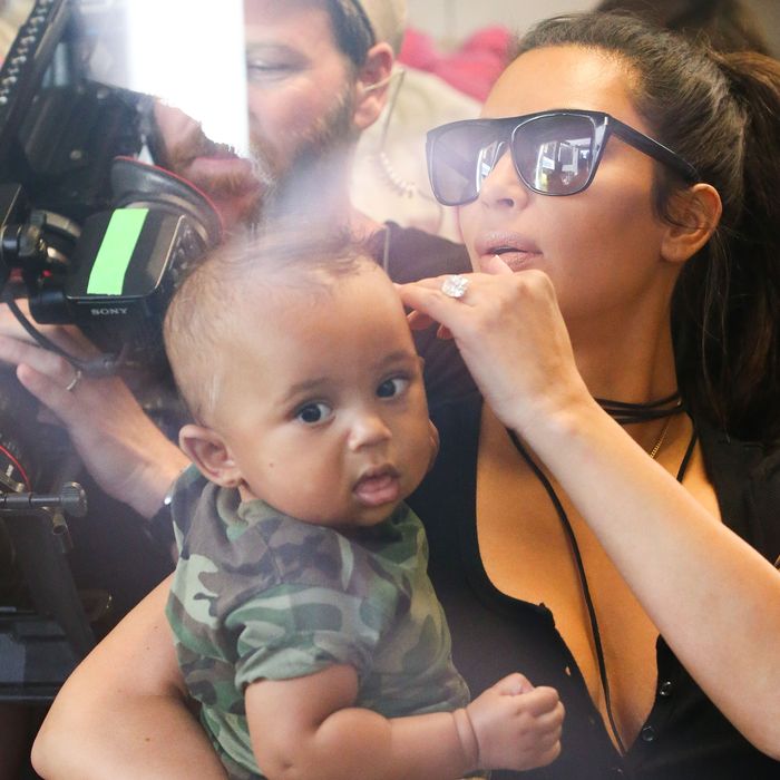 Kim Kardashian Shares Video of Saint West to Prove He's Real