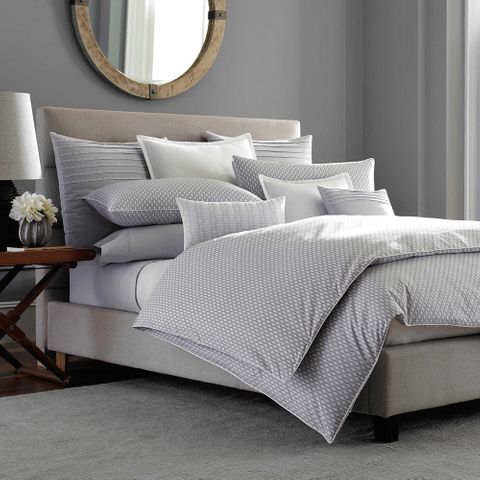 Barbara Barry Ascot Duvet Cover in Smoke