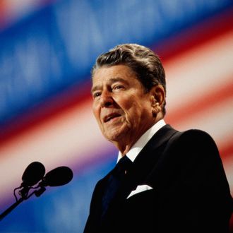 17 Aug 1992, Houston, Texas, USA --- Ronald Reagan Speaking at the Republican National Convention --- Image by ? Ralf-Finn Hestoft/CORBIS