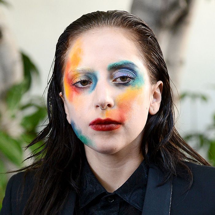 Lady Gaga Wore Her Arty Face Paint Around L.A.