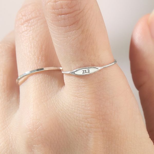 Catbird City Moon Silver Signet Ring