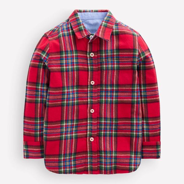 Mini Boden Cosy Cotton Check Shirt