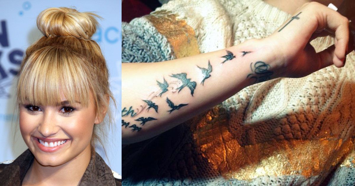 Demi Lovato and Her New, Very Creative Bird Tattoos