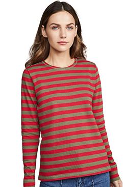 GANNI Striped Cotton Jersey Tee