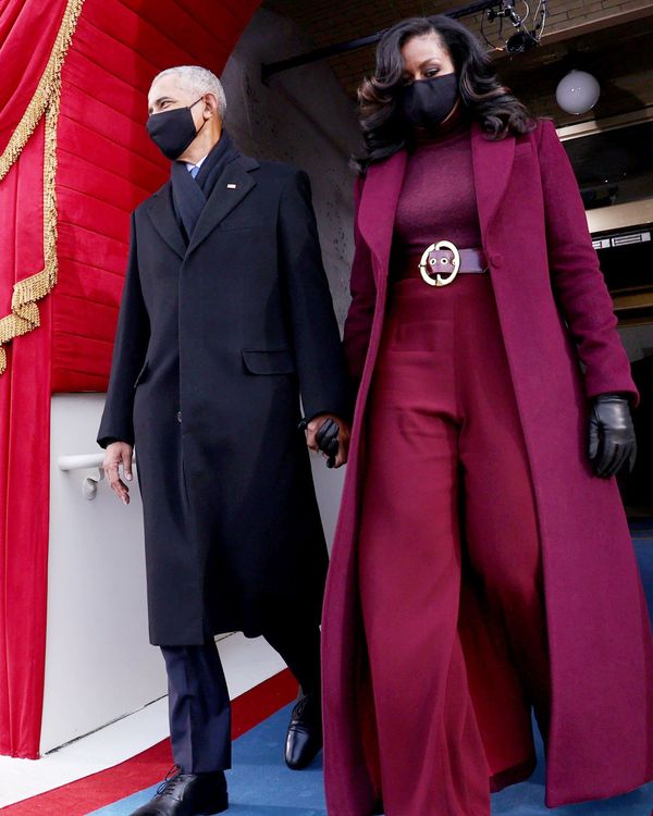 Michelle Obama Wears Sergio Hudson Outfit To Inauguration