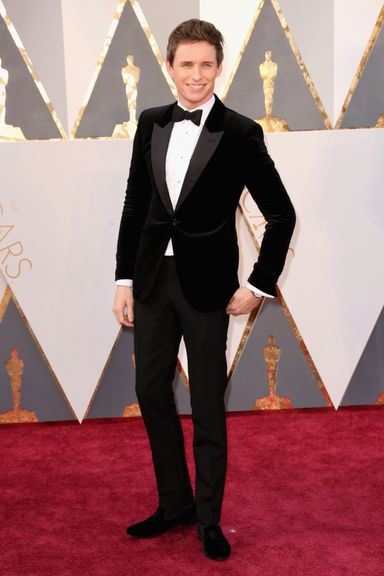 Eddie Redmayne 
Suit by Alexander McQueen.