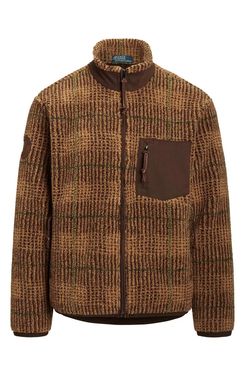 Polo Ralph Lauren Plaid Jacquard High Pile Fleece Jacket