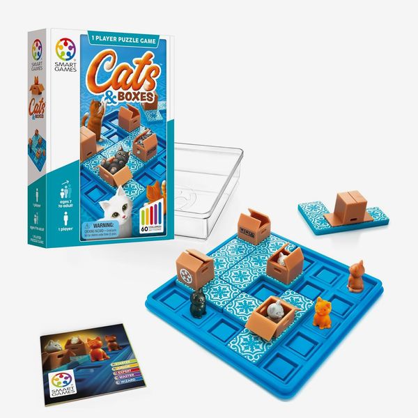 SmartGames Cats & Boxes Logic Puzzle Game with 60 Challenges for Ages 7+