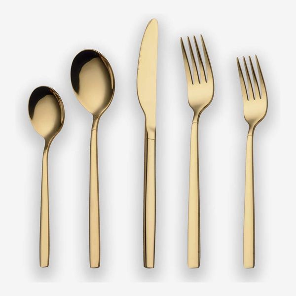 Stainless Steel Cutlery Sets  Gold,Rainbow Iridescent Flatware Set JH 