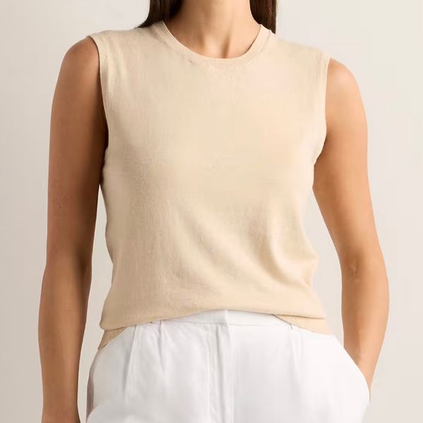 Quince Lightweight Cotton Cashmere Sweater Tank