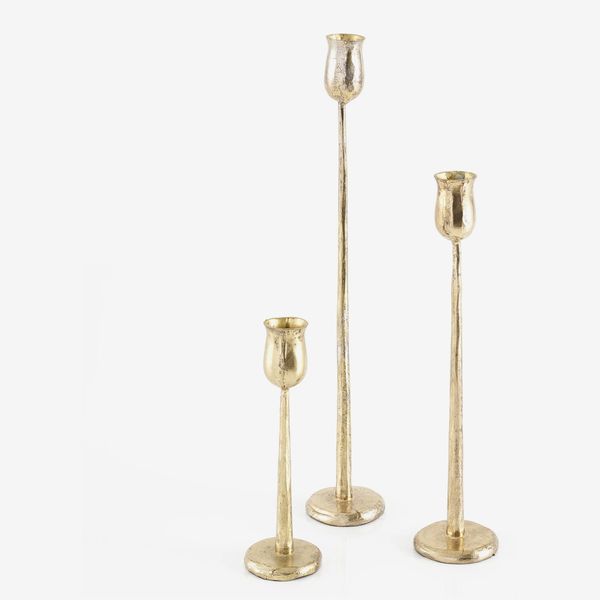 Annie Selke Brass Candle Holder