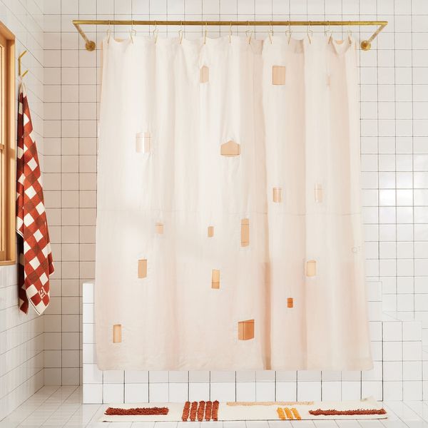 Quiet Town Ronchamp Sand Shower Curtain
