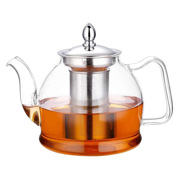 Hiware 1000ml Glass Teapot With Removable Infuser