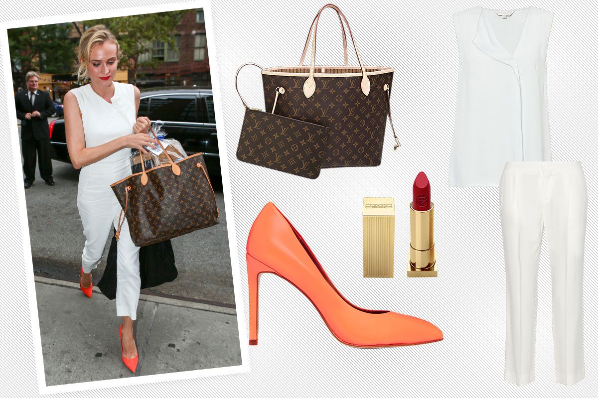 Diane Kruger Street Style  Louis vuitton neverfull outfit, Louis
