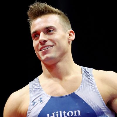 Sam Mikulak, who would much rather be shirtless.