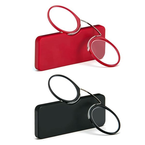 Reavee Pinch Nose Clip Readings Glasses, 2-Pack