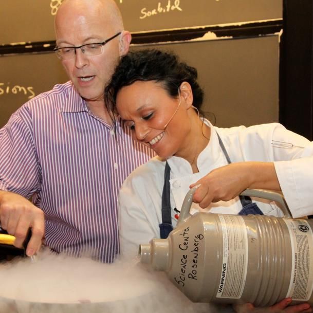 Kaanache with White House chef Bill Yosses.