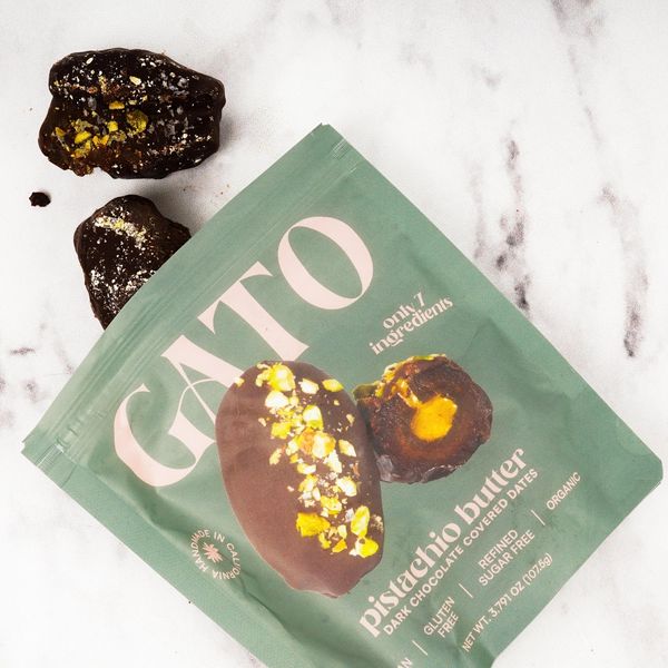 Gato Pistachio Butter Dark Chocolate Covered Dates