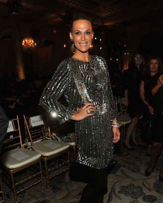 Molly Sims at Marchesa's spring 2012 show.