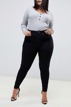ASOS DESIGN Curve Ridley High Waisted Skinny Jeans