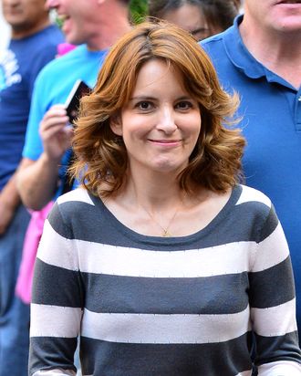 NEW YORK, NY - AUGUST 28: Tina Fey filming on location for 