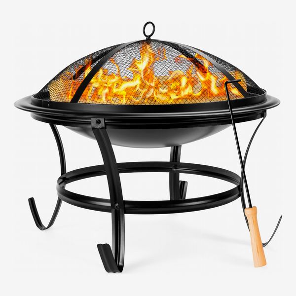 Best Choice Products 22in Steel Outdoor Fire Pit Bowl BBQ Grill