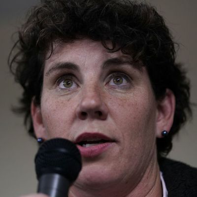 MT STERLING, KENTUCKY - NOVEMBER 01: Democratic U.S. House of Representatives candidate for Kentucky Amy McGrath speaks to supporters at a community potluck dinner November 1, 2018 in Mt. Sterling, Kentucky. McGrath is challenging incumbent in a tight race in Kentucky’s 6th Congressional District. (Photo by Alex Wong/Getty Images)