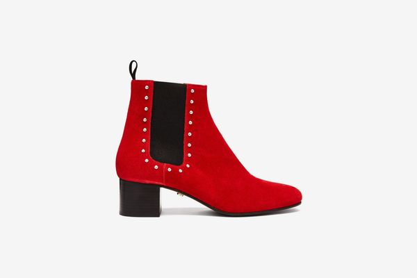 Alexa Chung Stud-Embellished Suede Chelsea Boots