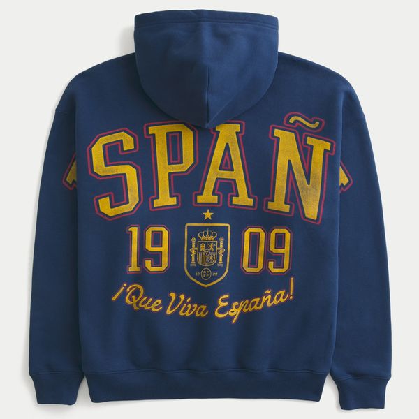 Hollister Spain National Football Team Graphic Hoodie
