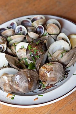 Grilled Little Neck and Cockles Clams with garlic butter