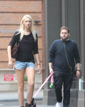Jonah Hill and a woman.