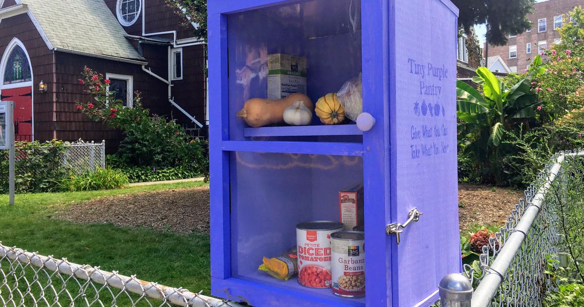 What Are Those Purple Pantries Popping Up in Brooklyn?