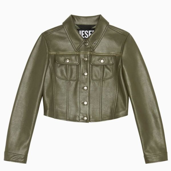 Diesel Cropped Faux-Leather Jacket