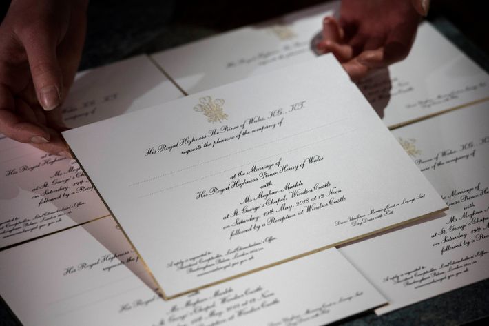 Meghan Markle and Prince Harry royal wedding invitations.