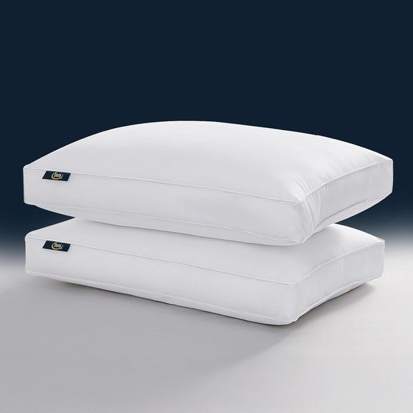 Serta Hotel Collection Goose Feather Pillows Queen Size Set of 2