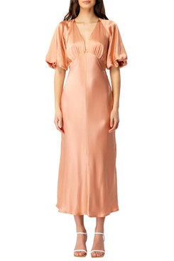Bardot Everleigh Satin Midi Dress