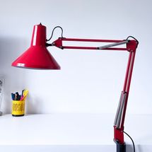 VScollectibles 1960’s Twist T1 Swedish Red Metal Adjustable Architect Lamp