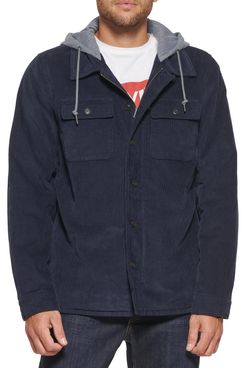 Levi's Faux Shearling Lined Hooded Corduroy Shirt Jacket
